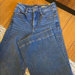 Anthropologie Maeve Blue Denim Wide-leg Jeans